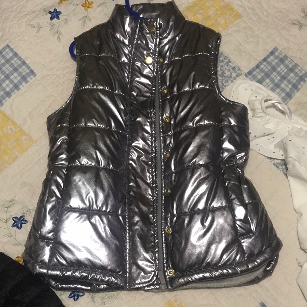 Girls silver vest